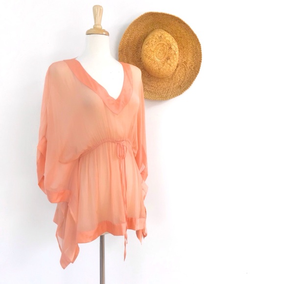 Calypso St. Barth Other - Calypso St. Barth Silk Sheer Peach Swim Cover Up S